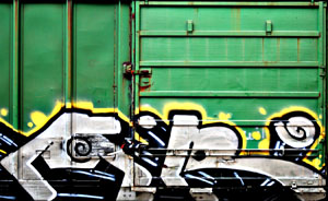 Railroad Graffiti - Be Green